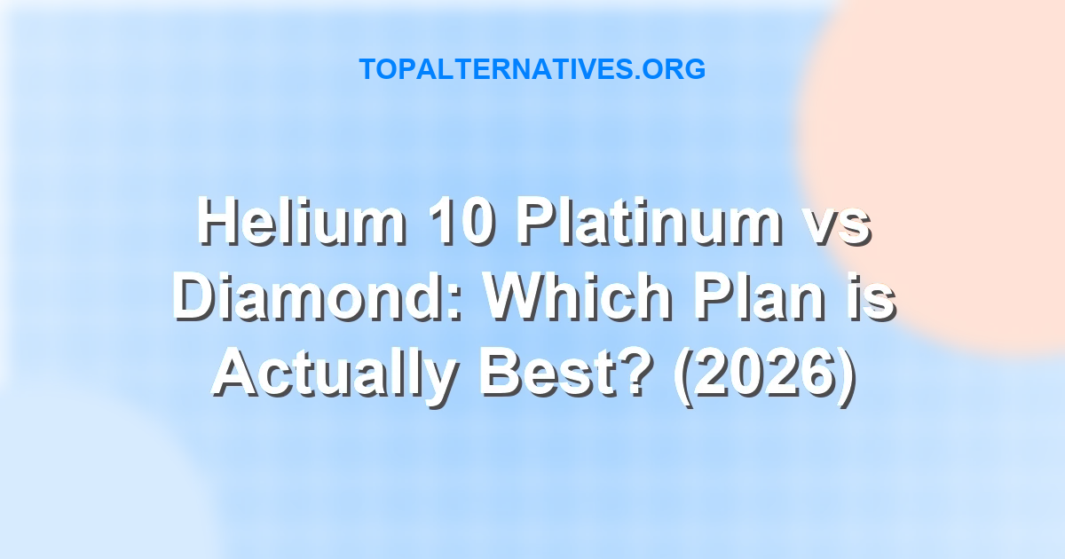 Helium 10 Platinum vs Diamond: Which Plan is Actually Best? (2026)